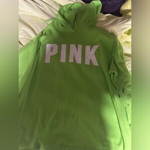 Victoria secret pink green hoodie